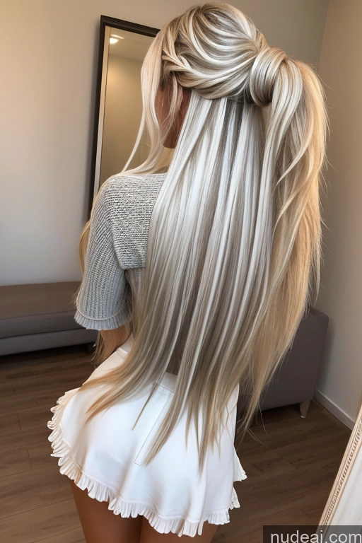 related ai porn images free for One Huge Boobs Big Ass Long Hair 18 Blonde Straight Bimbo Corset Micro Skirt Back View