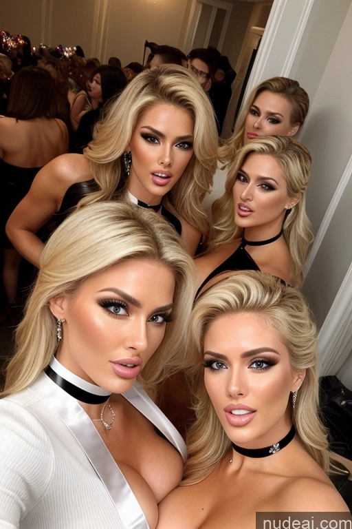 related ai porn images free for Miss Universe Model Huge Boobs 20s Two Several Party Mirror Selfie Blonde Close-up View Shocked Front View Choker