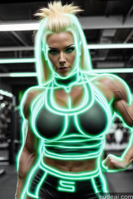 related ai porn images free for Super Saiyan Science Fiction Style Cosplay Woman Busty Bodybuilder Blonde Neon Lights Clothes: Green Front View Green Hair Cyborg Neon Lights Clothes: Blue