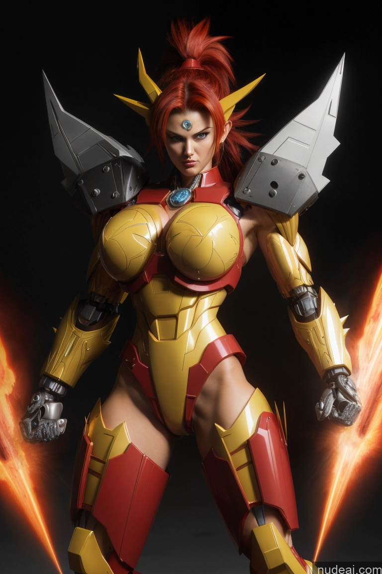 related ai porn images free for Super Saiyan 4 Busty Woman Front View Muscular SuperMecha: A-Mecha Musume A素体机娘