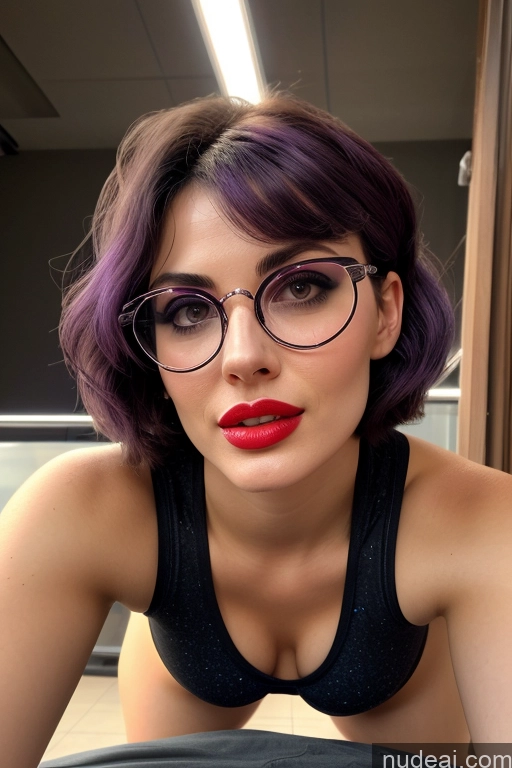 related ai porn images free for Milf Two Busty Perfect Boobs Glasses Beautiful Lipstick 18 Short Hair Purple Hair Spanish 3d Strip Club Front View Yoga Nude Bright Lighting Detailed