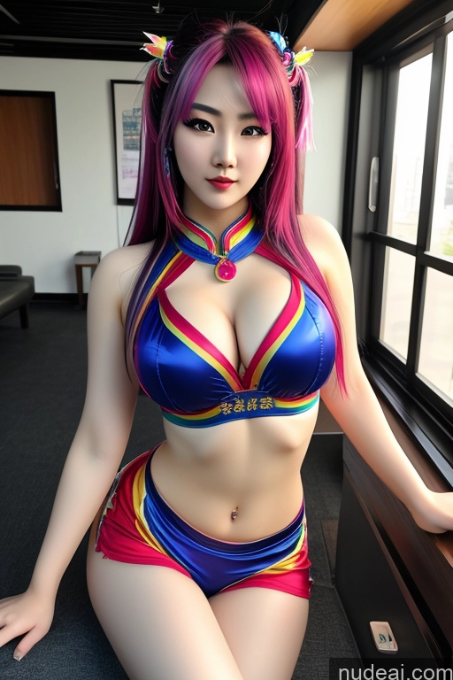 related ai porn images free for MuQingQing Big Hips Rainbow Haired Girl Cheerleader