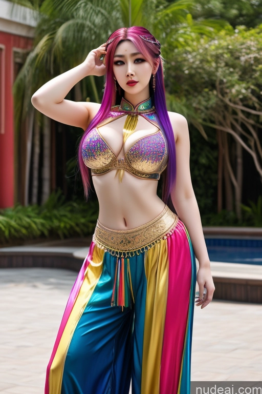 related ai porn images free for MuQingQing Big Hips Rainbow Haired Girl Harem Pants