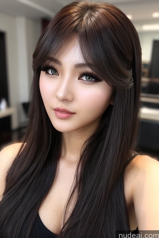 related ai porn images free for Ning Rong Rong Bangs Wavy Hair Angel