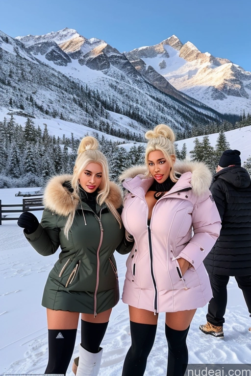 related ai porn images free for Bimbo Busty Huge Boobs Parka Two Snow Several Mountains