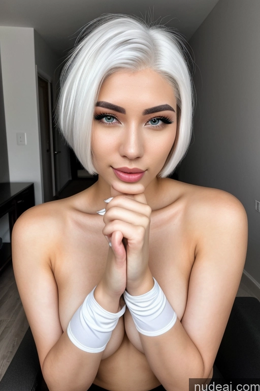 related ai porn images free for Asian Woman Bobcut 18 White Hair Gloves Orgasm Two