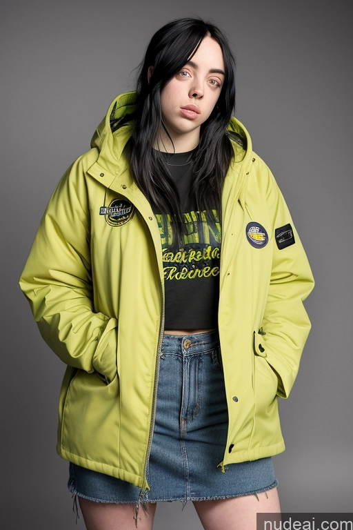 related ai porn images free for Model Billie Eilish 18 Busty Perfect Boobs Thick Big Ass Parka Micro Skirt