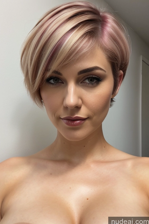 related ai porn images free for Rainbow Haired Girl Short Hair Busty Perfect Boobs Slicked Nude Latex Close-up View Big Hips