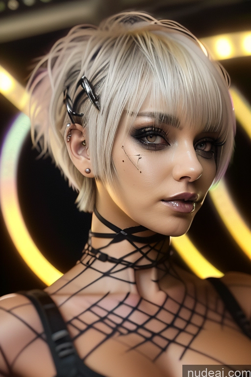 related ai porn images free for Bimbo Close-up View Nude Perfect Boobs Short Hair Gothic Punk Girl Bra Pull Down Rainbow Haired Girl