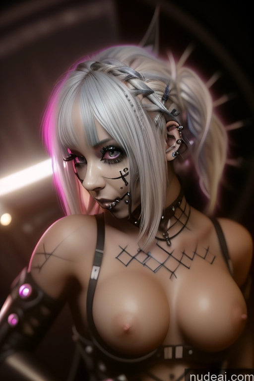 related ai porn images free for Bimbo Close-up View Rainbow Haired Girl Perfect Boobs Gothic Punk Girl Bra Pull Down Braided Dream Mecha Girl