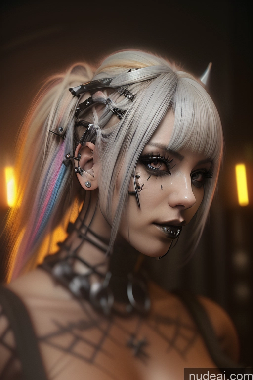 related ai porn images free for Bimbo Close-up View Rainbow Haired Girl Perfect Boobs Gothic Punk Girl Bra Pull Down Braided Dream Mecha Girl