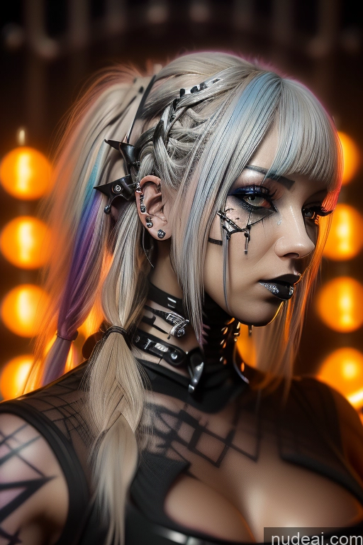 related ai porn images free for Bimbo Close-up View Rainbow Haired Girl Perfect Boobs Bra Pull Down Braided Dream Mecha Girl Gothic Punk Girl