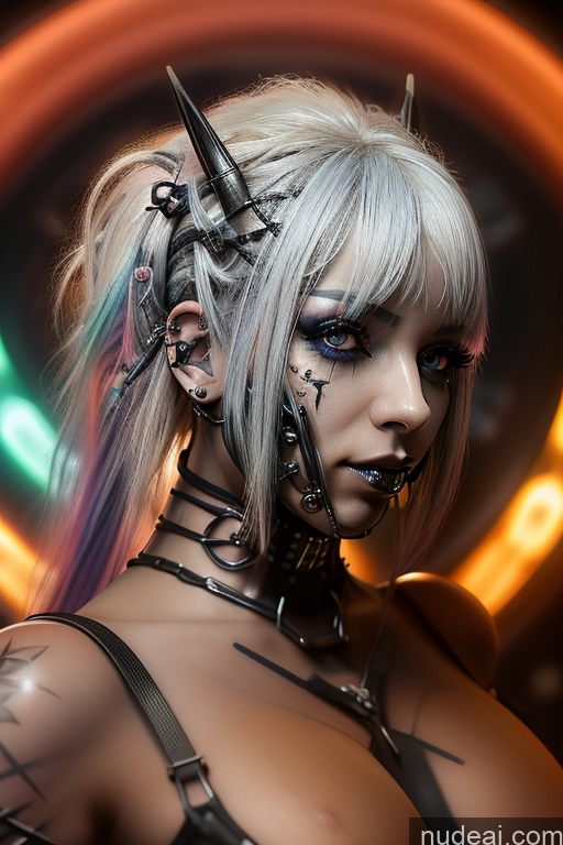 related ai porn images free for Bimbo Close-up View Rainbow Haired Girl Perfect Boobs Bra Pull Down Braided Dream Mecha Girl Gothic Punk Girl