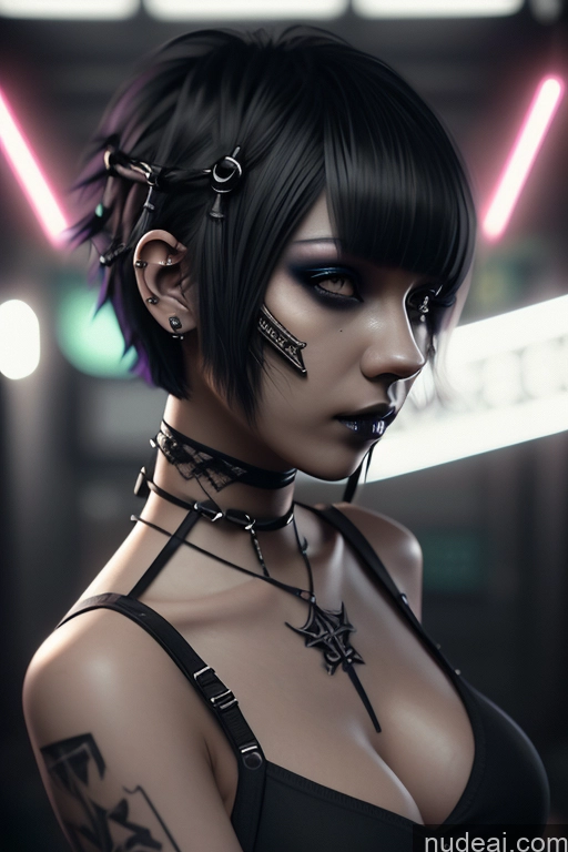 related ai porn images free for Sorority Cyberpunk Graphics Nude Close-up View Rainbow Haired Girl Braided Perfect Boobs Short Hair Gothic Punk Girl