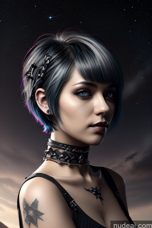 related ai porn images free for Nude Close-up View Rainbow Haired Girl Braided Perfect Boobs Short Hair Gothic Punk Girl Milf Stargazing