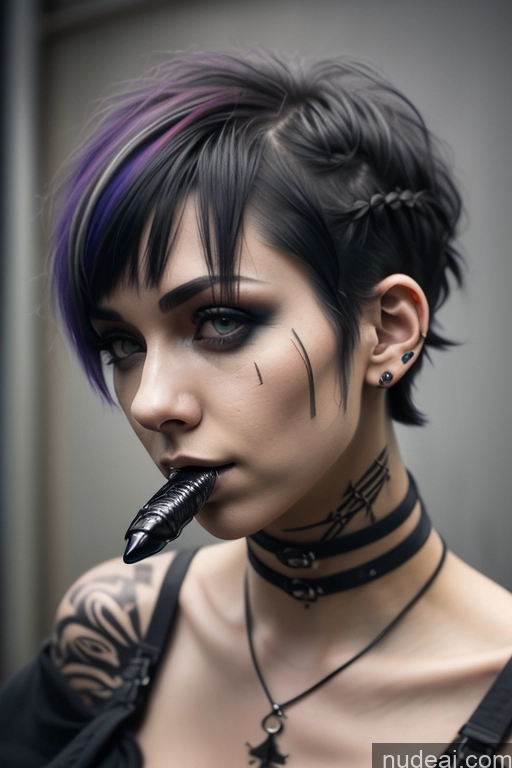 ai nude image of arafed woman with purple hair and piercings smoking a cigarette pics of Nude Close-up View Rainbow Haired Girl Braided Perfect Boobs Short Hair Gothic Punk Girl Milf Inversemouthfuck