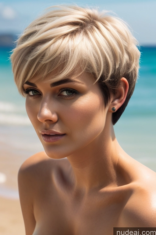 related ai porn images free for Short Hair Perfect Boobs Big Ass Close-up View Rainbow Haired Girl Slicked Beach