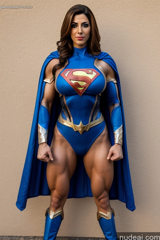 Superheroine Busty Muscular Front View Israel Cosplay