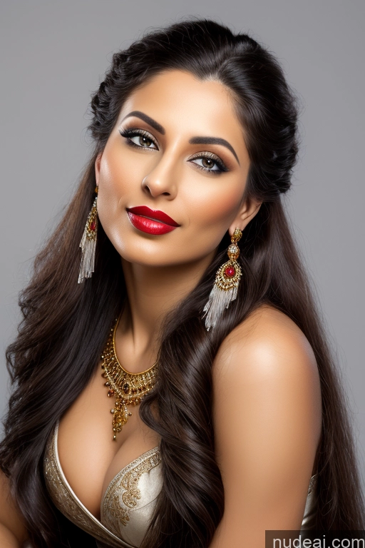 related ai porn images free for Beautiful Lipstick Thick Long Hair Woman 30s Seductive Brunette Indian Bedroom Front View Sari Cleavage Gold Jewelry Detailed Busty Dark Skin Messy Spreading Legs