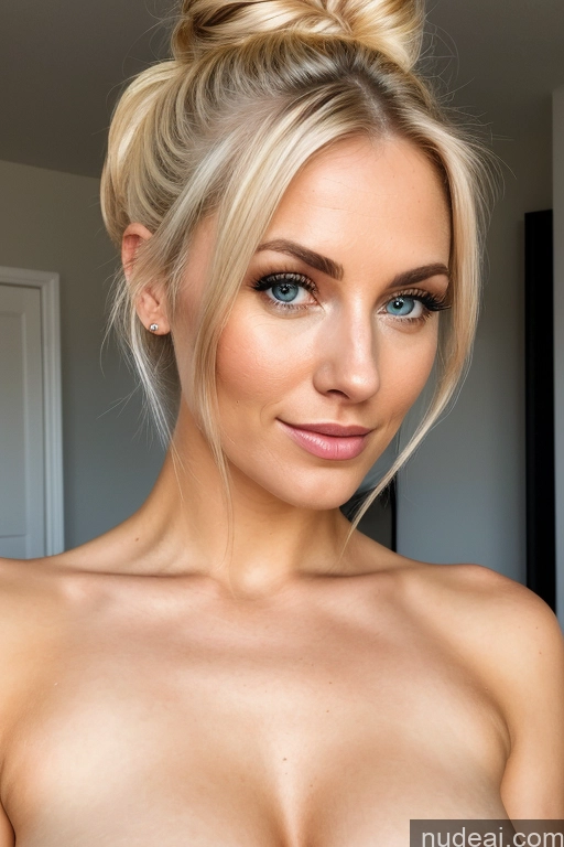 related ai porn images free for Small Tits 20s Blonde Perfect Boobs Beautiful Woman Hair Bun Bright Lighting Close-up View