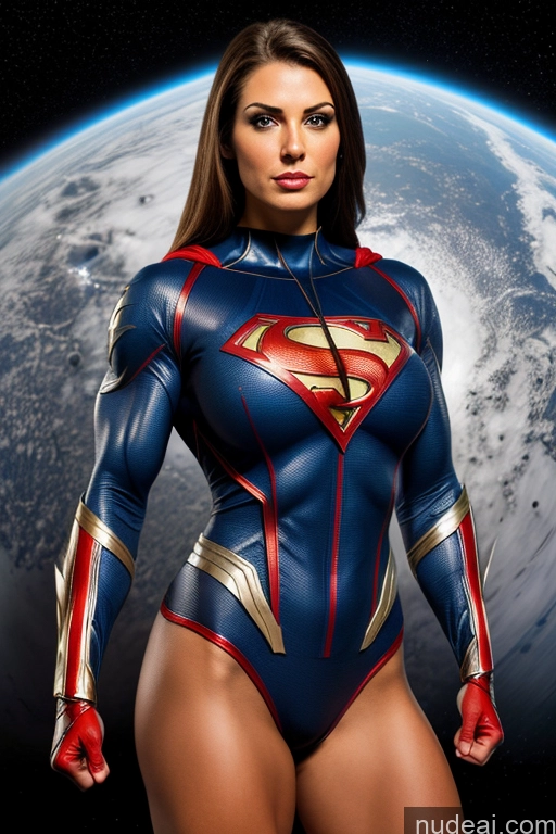 related ai porn images free for Front View Superheroine Muscular Superhero Cosplay Busty Space Suit