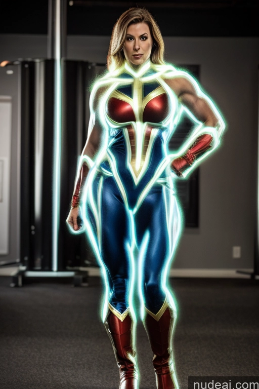 related ai porn images free for Front View Superheroine Muscular Superhero Cosplay Busty Neon Lights Clothes: Blue Neon Lights Clothes: Yellow