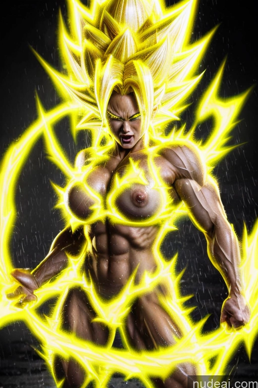 related ai porn images free for Super Saiyan 3 Powering Up Busty Muscular Super Saiyan Regal Neon Lights Clothes: Yellow Shower