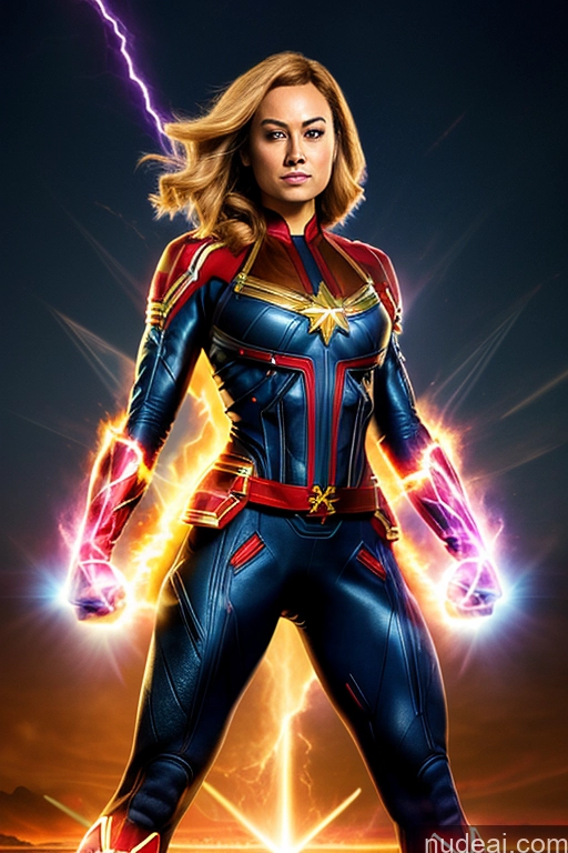 related ai porn images free for Captain Marvel Powering Up Busty Muscular