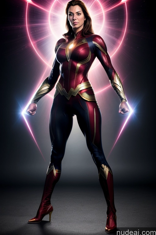 related ai porn images free for Regal Mary Thunderbolt Neon Lights Clothes: Red Fairer Skin Superhero Science Fiction Style Powering Up Heat Vision Muscular