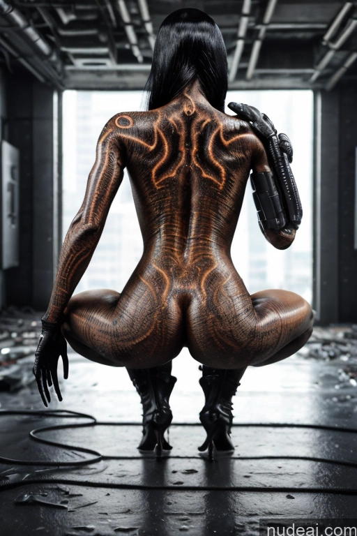 related ai porn images free for One Squirting 20s Seductive Nude Dark Lighting Detailed Perfect Boobs Cyborg Black Hair Cyberpunk Hell Back View Bending Over Straight