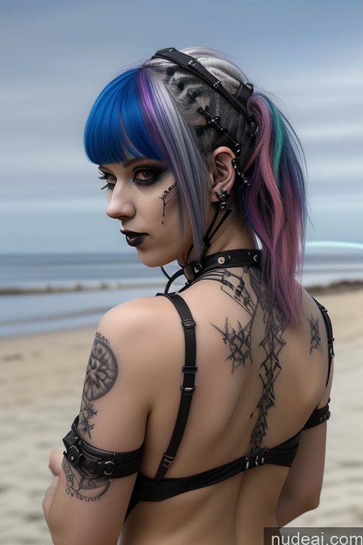 related ai porn images free for Gothic Punk Girl Close-up View Perfect Boobs Big Ass Nude Bra Pull Down Rainbow Haired Girl Beach