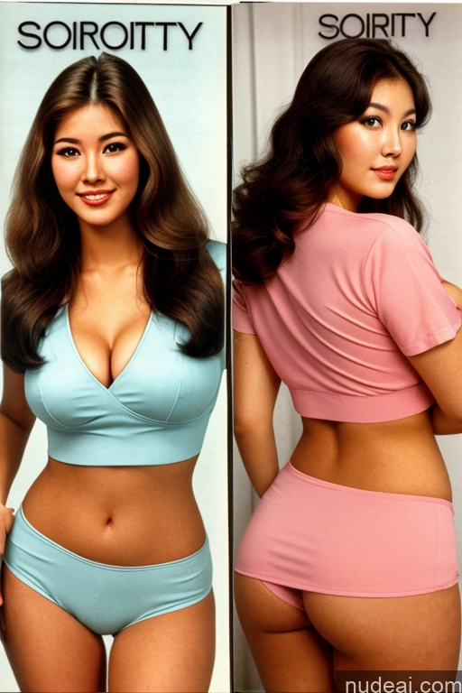 ai nude image of there are two pictures of a woman in a bikini and a woman in a bikini pics of Big Ass Big Hips Cleavage Busty Korean 70s Sorority Nurse