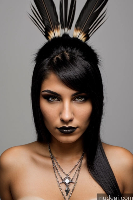 related ai porn images free for Woman One 18 Goth Native American Front View