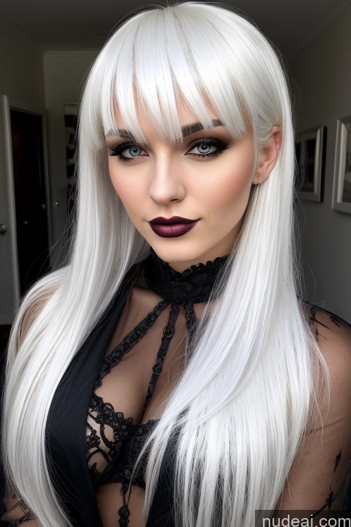 related ai porn images free for Woman One 18 Goth Russian Bangs Detailed Seductive White Hair Beautiful