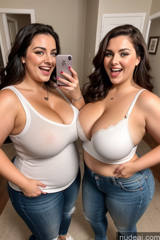 related ai porn images free for Busty Thick Chubby Fat 30s Beautiful Hip Hop Jewelry Blowjob Mirror Selfie Two Laughing