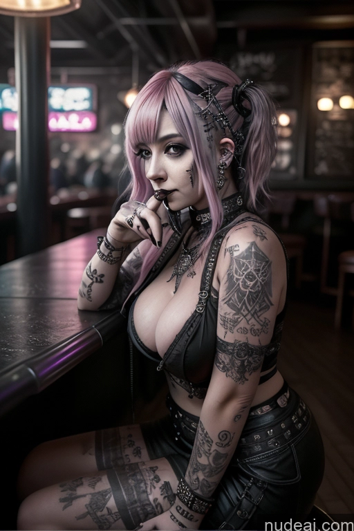 related ai porn images free for Gothic Punk Girl Busty Perfect Boobs Big Ass Pink Hair Czech Close-up View Nude Bar 50s