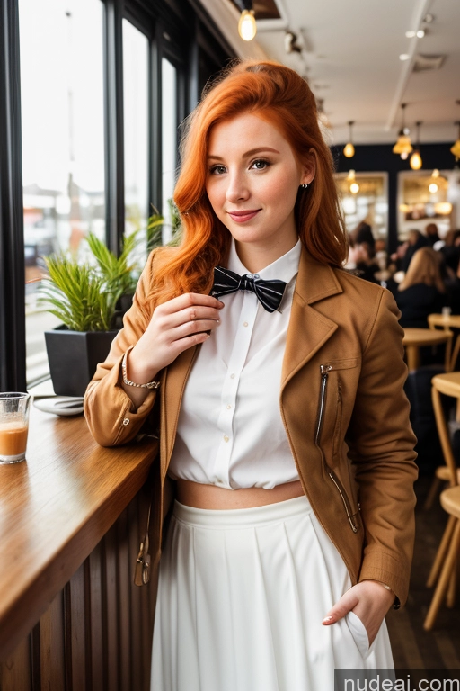 related ai porn images free for Woman Cafe Jacket Long Skirt Jewelry Bows Tie 20s Ginger