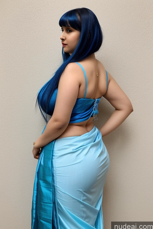 related ai porn images free for Indian Fairer Skin Big Hips Bangs Blouse Sari Busty Side View Blue Hair Tall