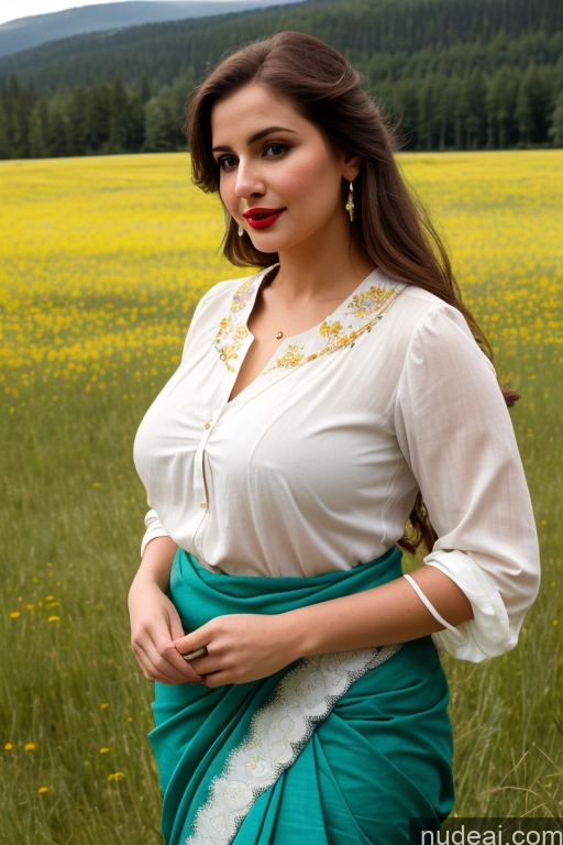 related ai porn images free for Dutch Blouse Sari Beautiful Lipstick Fairer Skin Meadow Busty Big Ass