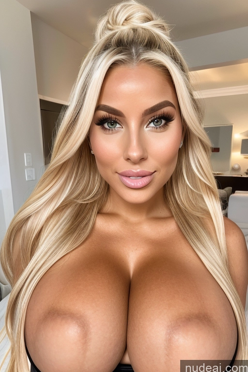 related ai porn images free for Pajamas Huge Boobs Pigtails Blonde Two 30s Bimbo Front View Tanned Skin Busty Perfect Boobs White