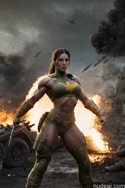 related ai porn images free for Military Front View Muscular Abs Superheroine Ukraine Neon Lights Clothes: Yellow Battlefield Regal