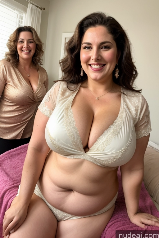 ai nude image of there are two women in lingersuits posing for a picture pics of Busty Big Ass Big Hips Long Hair Fairer Skin Blouse Sari Cleavage Nude Thick 30s Chubby Hip Hop Several Milf Massage Happy Laughing