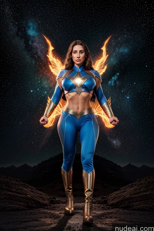 related ai porn images free for Israel Jewish Superhero Busty Abs Powering Up Heat Vision Has Wings Muscular Science Fiction Style Space Dynamic View Regal Superheroine