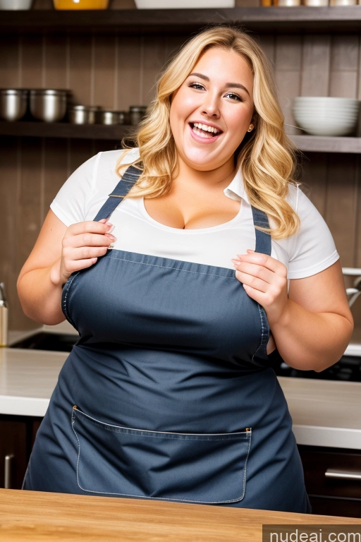 related ai porn images free for Huge Boobs Thick Chubby Fat 30s Laughing Happy Blonde Cumshot Apron Restaurant One