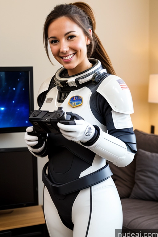 related ai porn images free for Woman One Beautiful Happy Gaming Detailed British Mech Suit 20s Sci-fi Armor Space Suit Brunette Ponytail