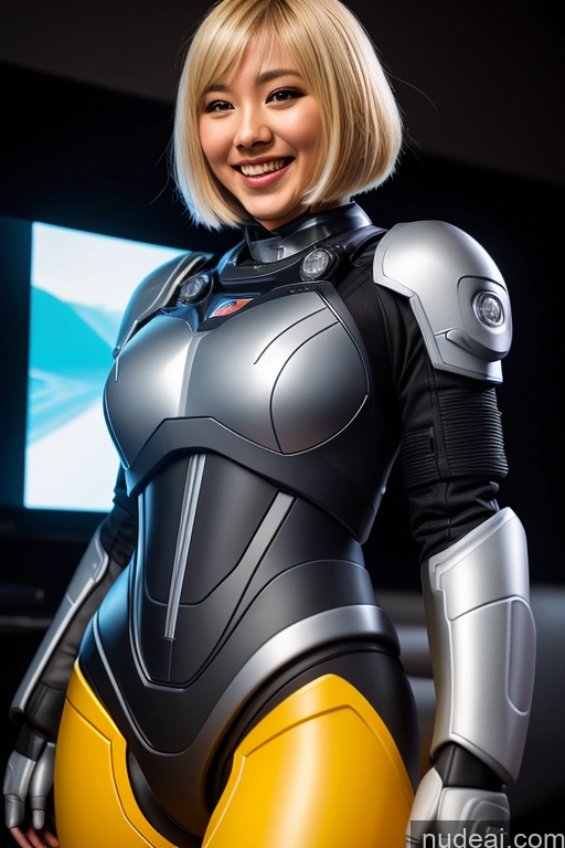 related ai porn images free for Woman One Beautiful 20s Laughing Blonde Bobcut Asian Gaming Mech Suit Detailed 3d Big Hips