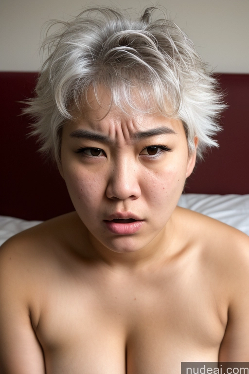 related ai porn images free for Short Big Ass Small Tits Beautiful 18 White Hair Messy Front View Angry Thick Asian