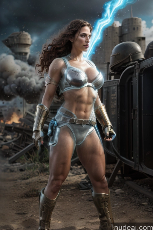 related ai porn images free for Israel Muscular Abs Jewish Fairer Skin Curly Hair Has Wings Busty Small Tits Powering Up Heat Vision Science Fiction Style Dynamic View Superhero Neon Lights Clothes: Blue Superheroine Battlefield