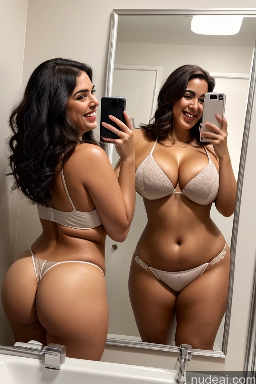 related ai porn images free for Busty Perfect Boobs Beautiful Thick Perfect Body 30s Fat Chubby Happy Laughing Thong Satin Egyptian Two Bathroom Mirror Selfie Bobcut