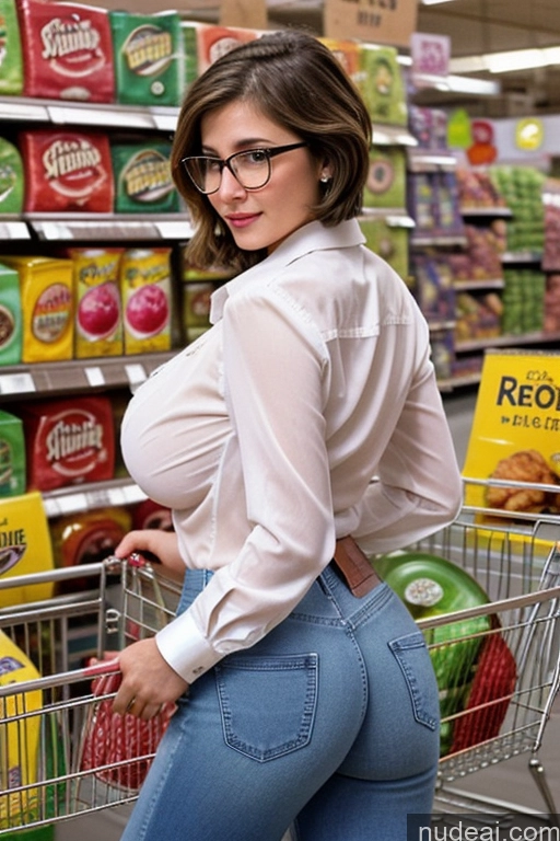 related ai porn images free for Huge Boobs Perfect Boobs Beautiful Small Ass Perfect Body Glasses 40s Seductive Brunette Pixie French Grocery Jeans Shirt Cleavage Transparent Pearl Jewelry Detailed 90s Busty Illustration